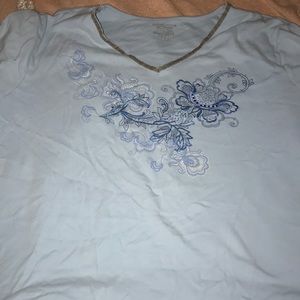Pretty blue plus size top